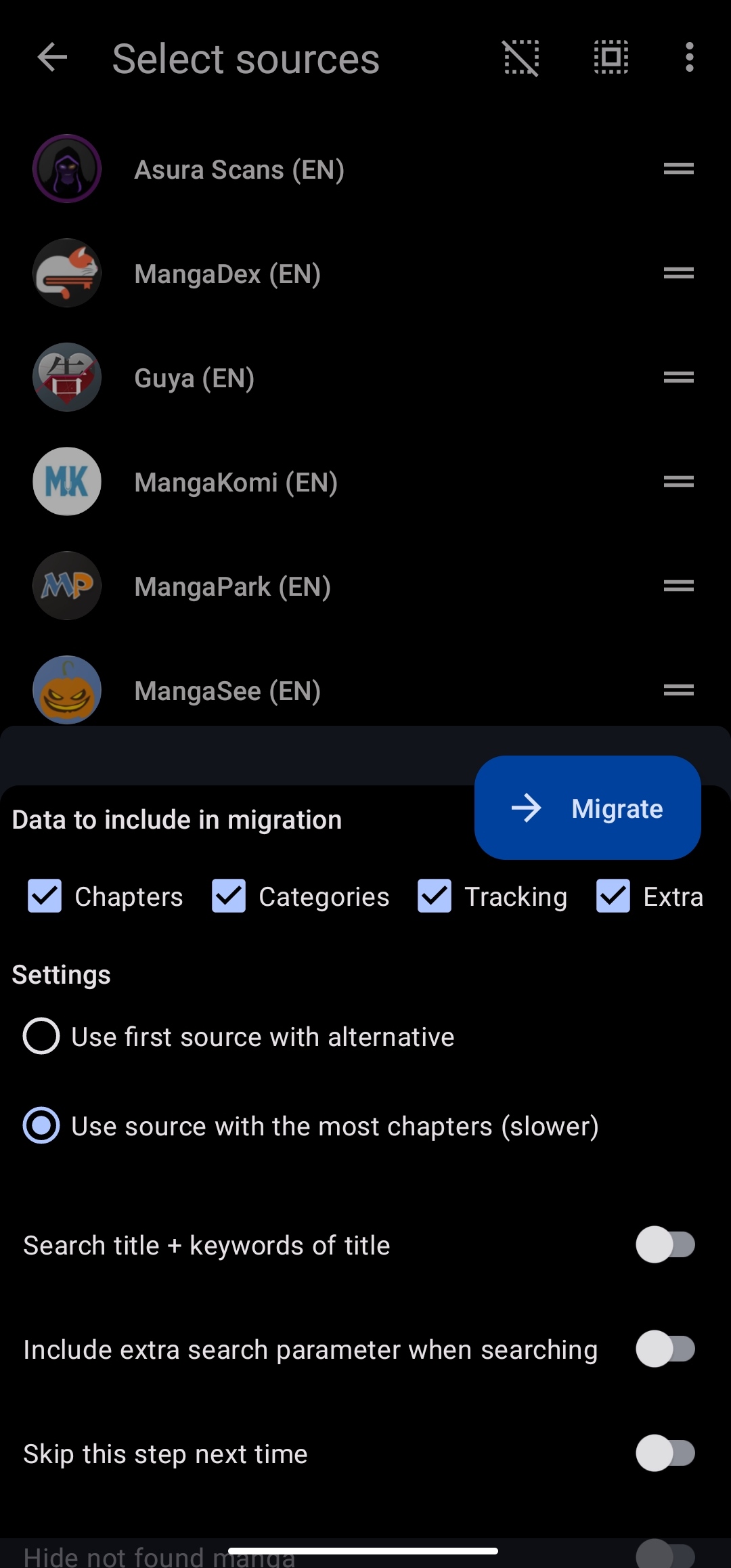 Migrate button invisible bug · Issue #477 · jobobby04/TachiyomiSY · GitHub