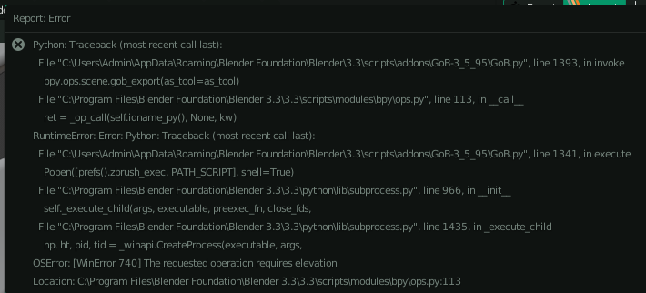 Can't export in blender 3.3 · Issue #382 · JoseConseco/GoB · GitHub