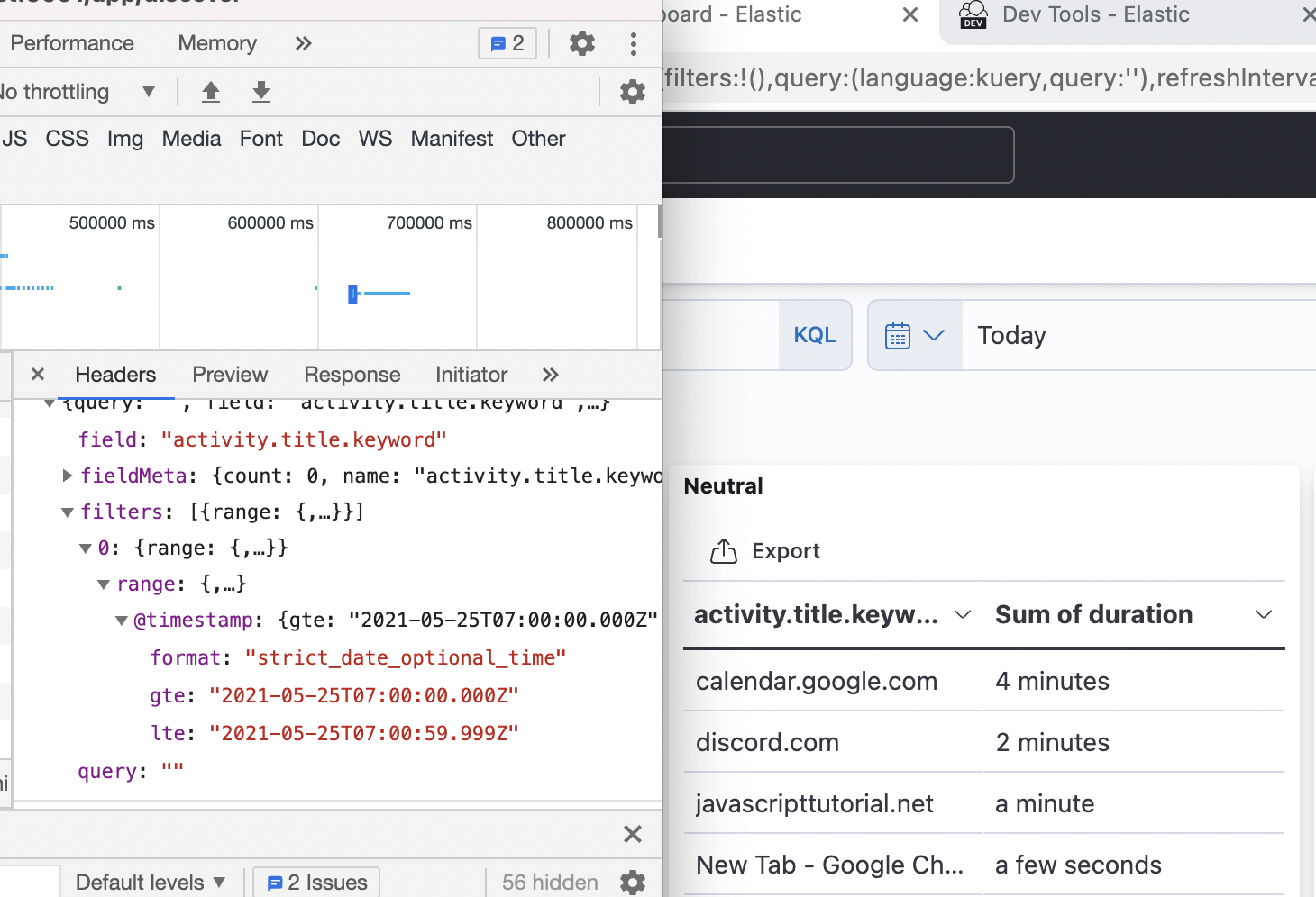 time filter isn't applied correctly for some time ranges