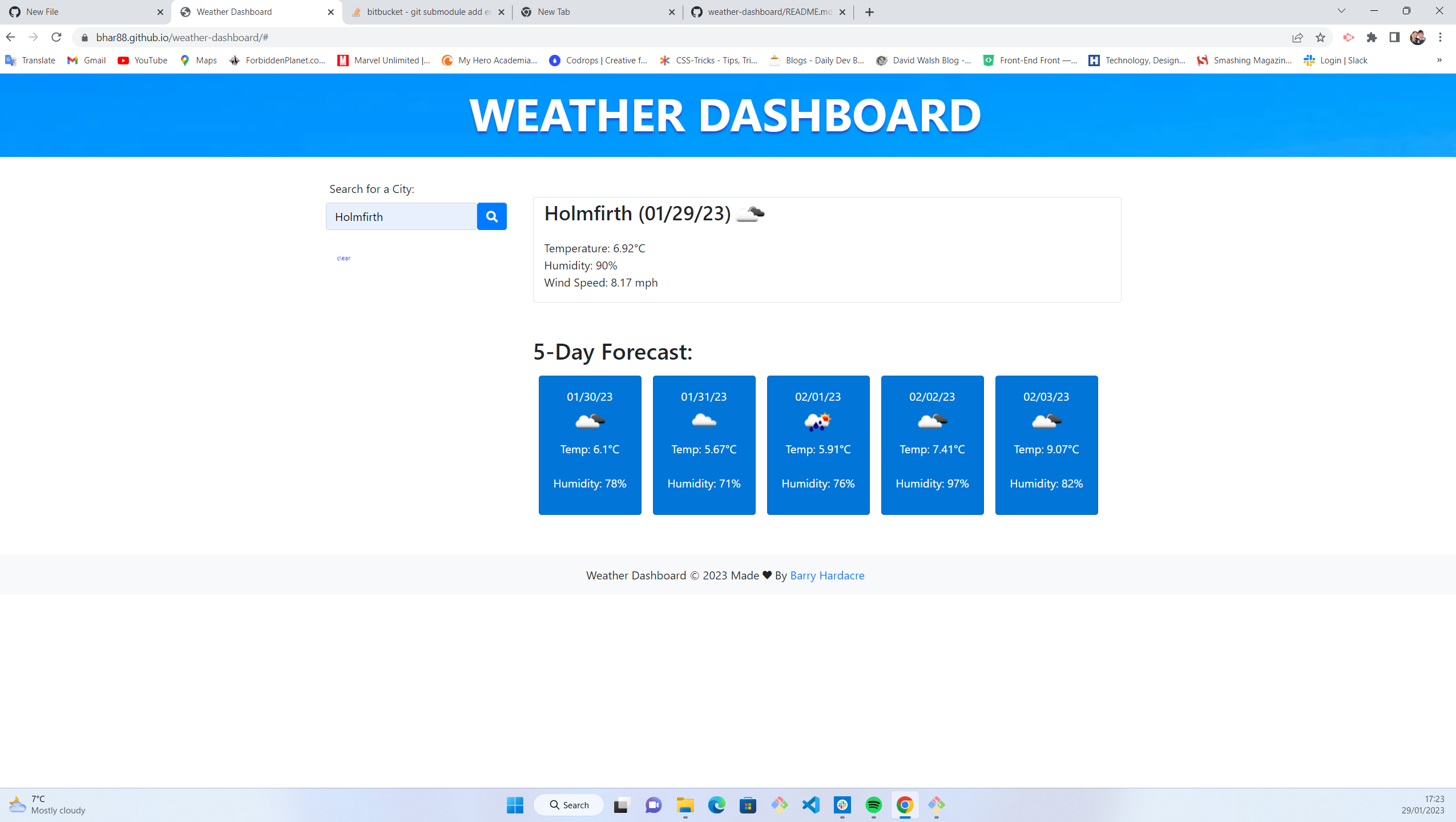 GitHub - bhar88/weather-dashboard