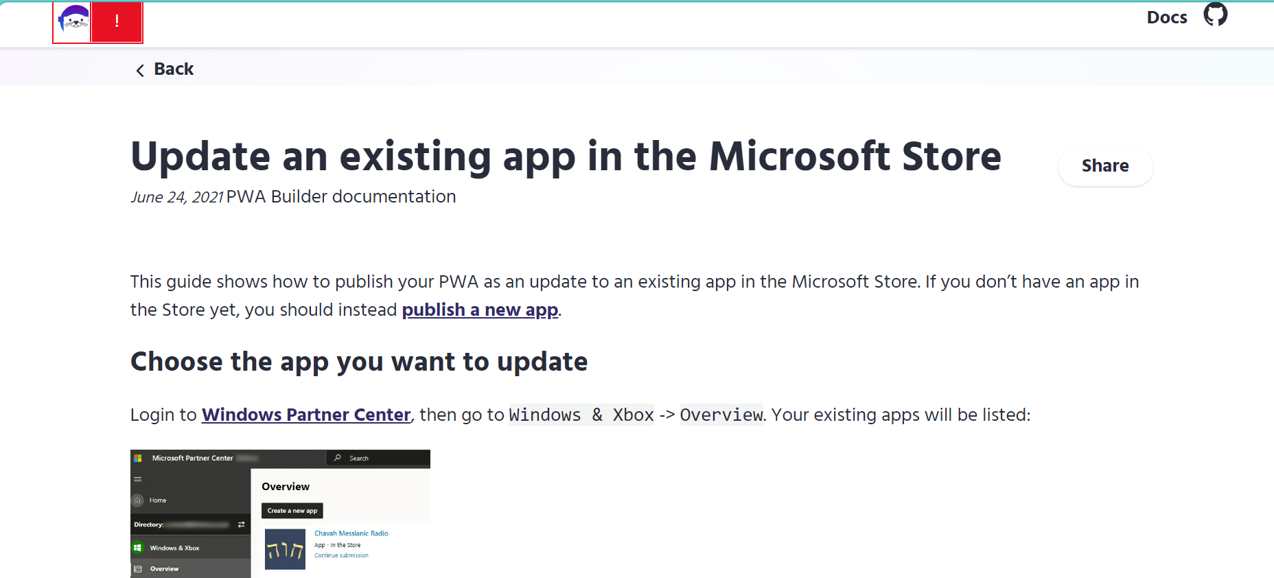 [PWA BuilderBlog] Elements marked as presentational should not have