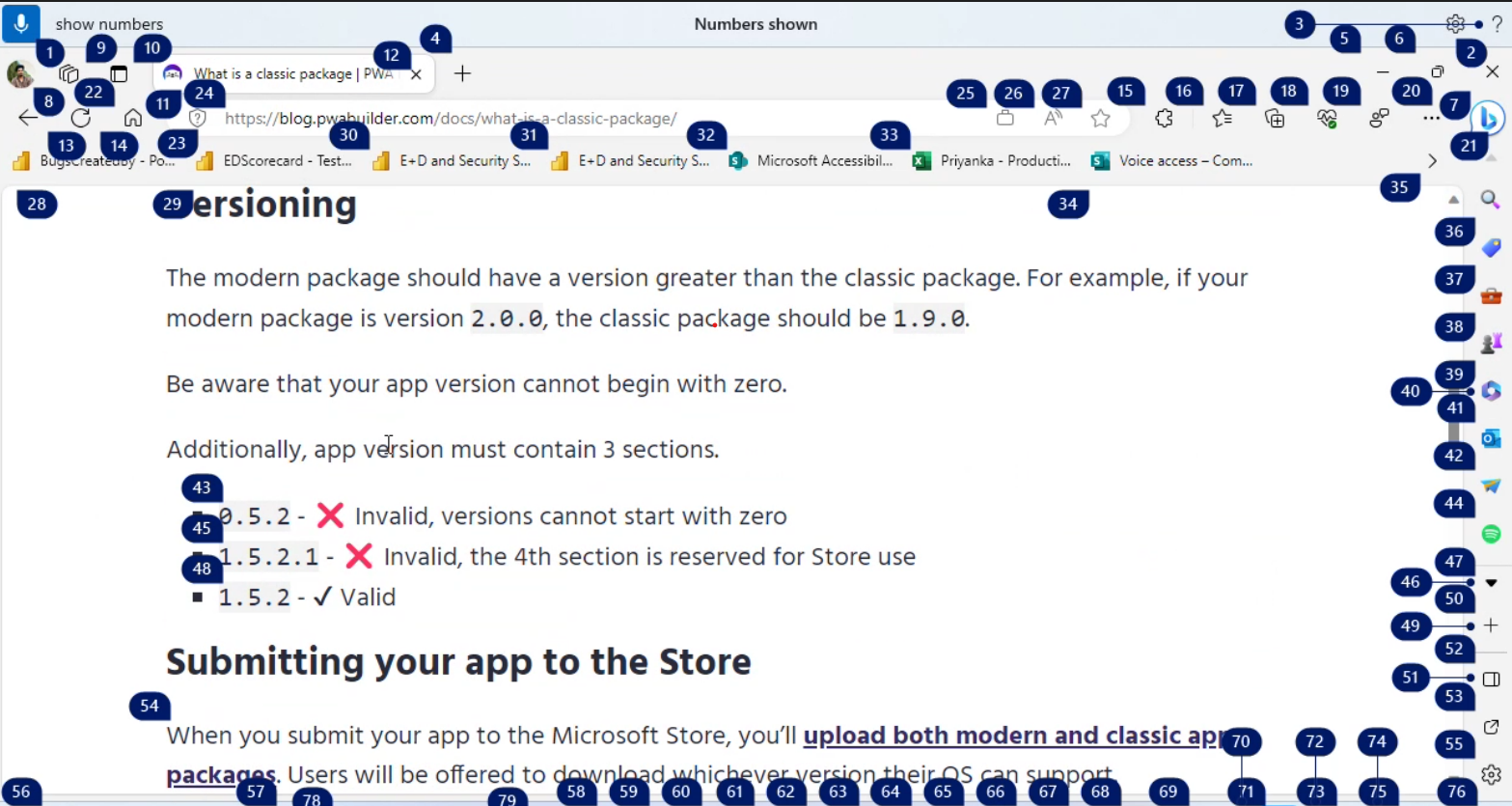 [PWA Builder-Blog]: Numbers are displayed for the non-interactive ...