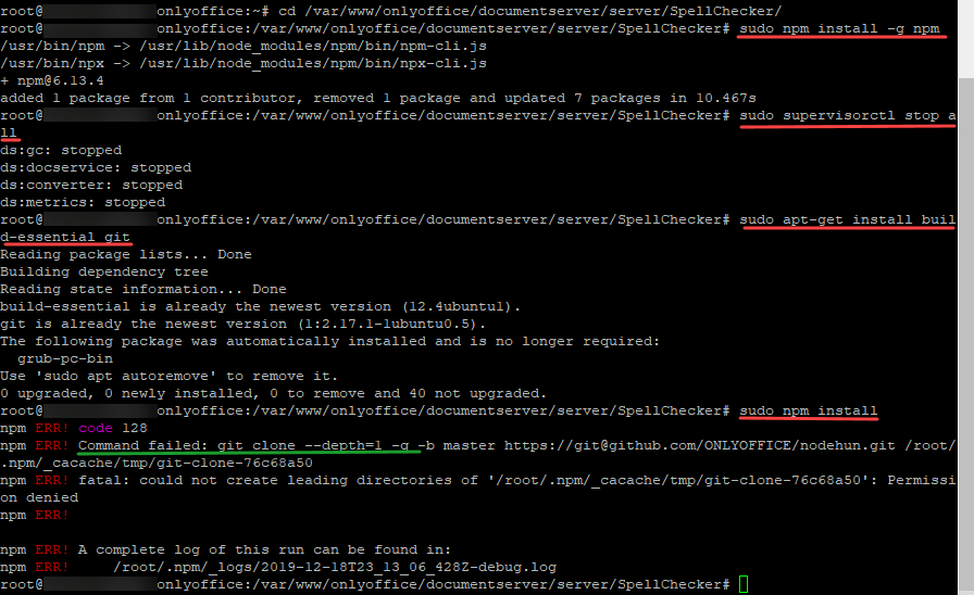Unable to update Spellchecker on Ubuntu 18.4 · Issue #721 · ONLYOFFICE ...