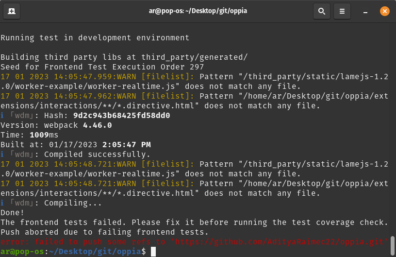 frontend karma test failed · oppia oppia · Discussion #17087 · GitHub