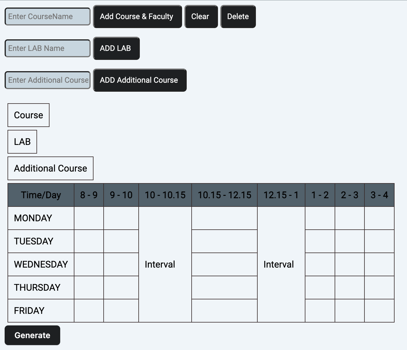 GitHub SujayF/timetablegenerator Simple Time Table Generator
