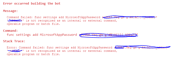 Microsoft App Password throwing not an internal command error · Issue ...