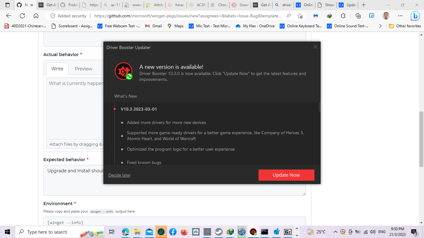 [Package Issue]: Driver Booster · Issue #100223 · microsoft/winget-pkgs ...
