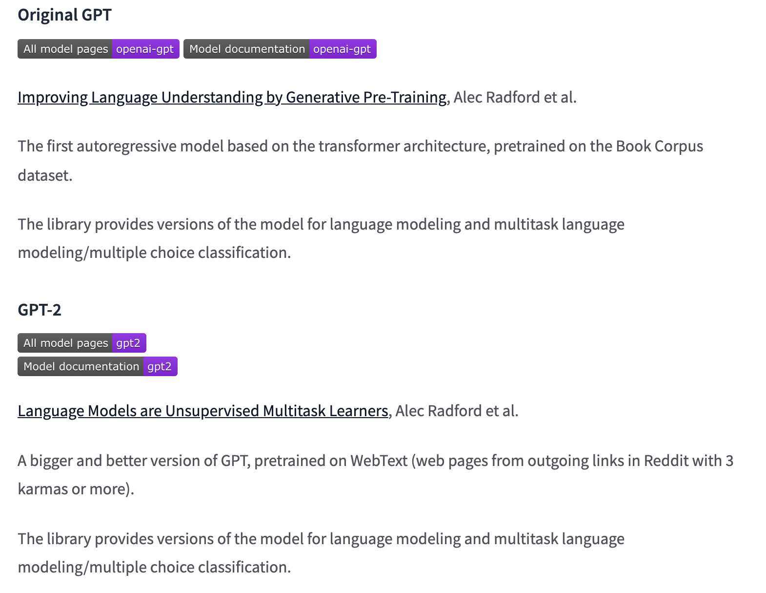 Model summary doc page horizontal banners by mishig25 · Pull Request
