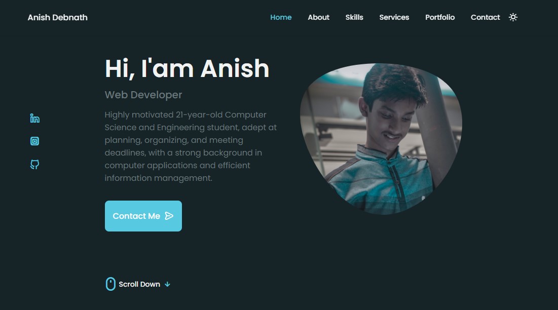 GitHub - AnishDebnath/Personal-Portfolio: My personal portfolio website ...