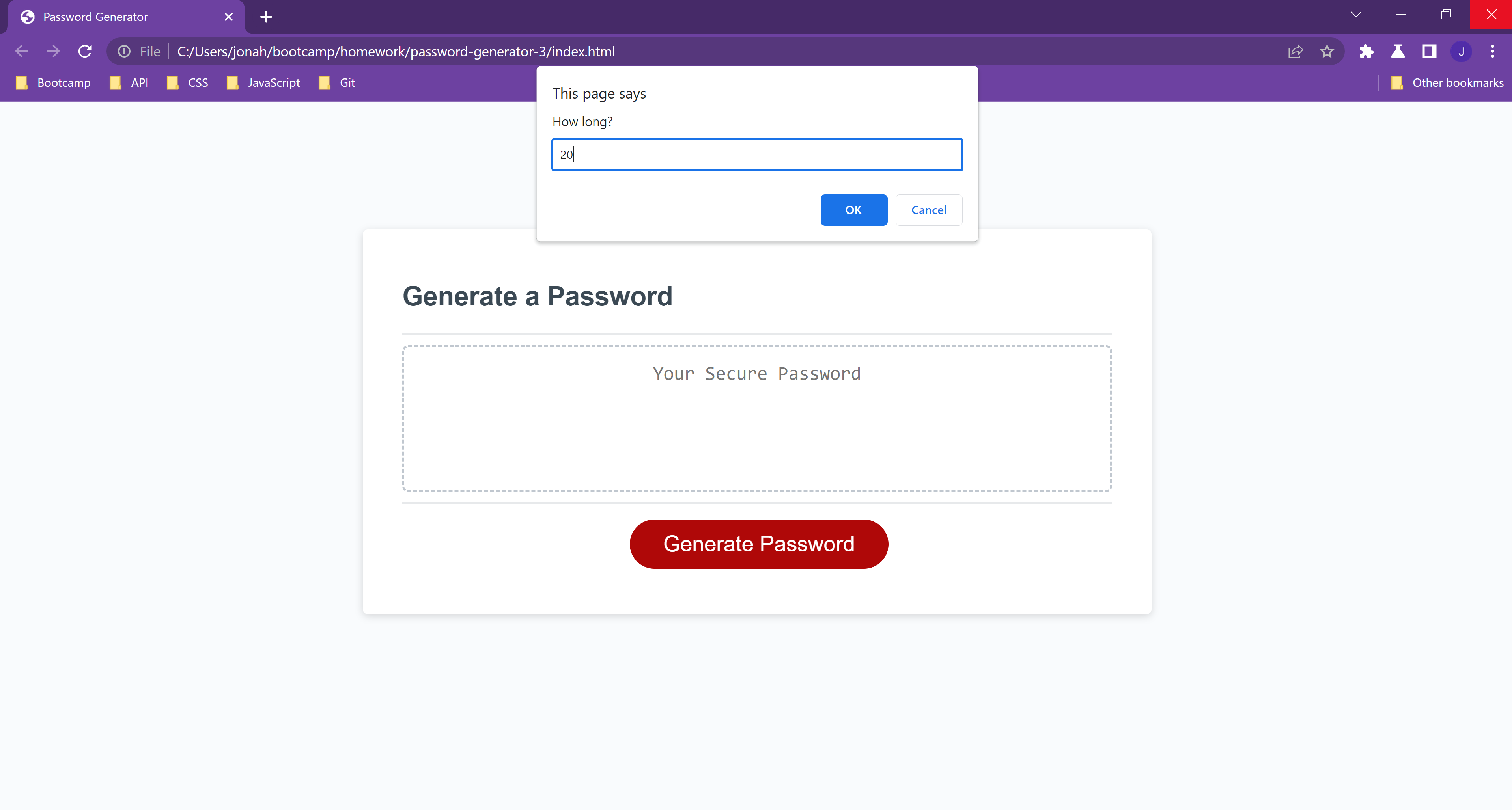 GitHub - jonahscottlewis/password-generator: debugging a password ...