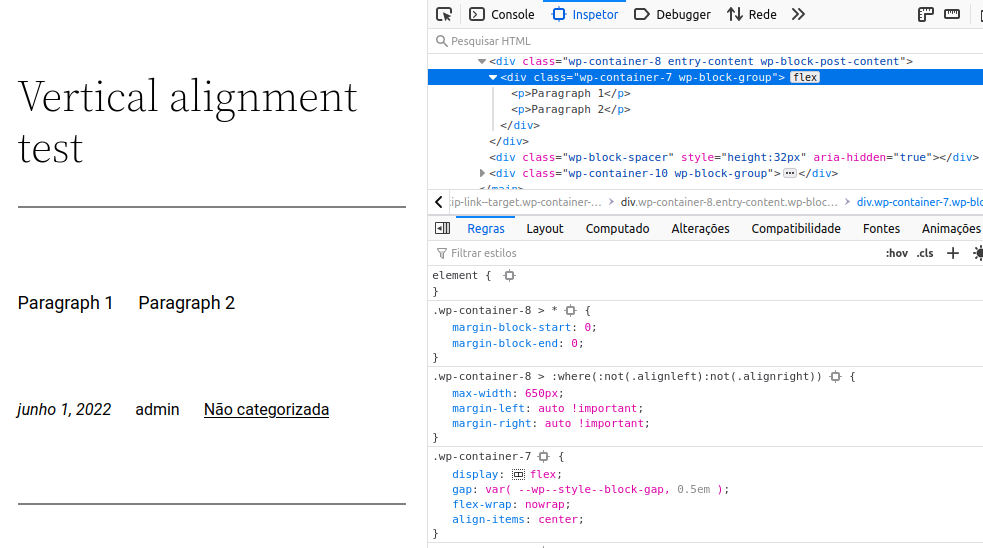 Group/Row Vertical Alignment applied only on editor side. · Issue ...