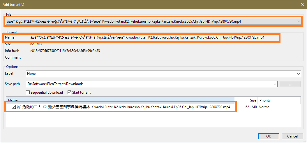 Mojibake when magnetic link contains filename with unicode text · Issue #968 · picotorrent ...