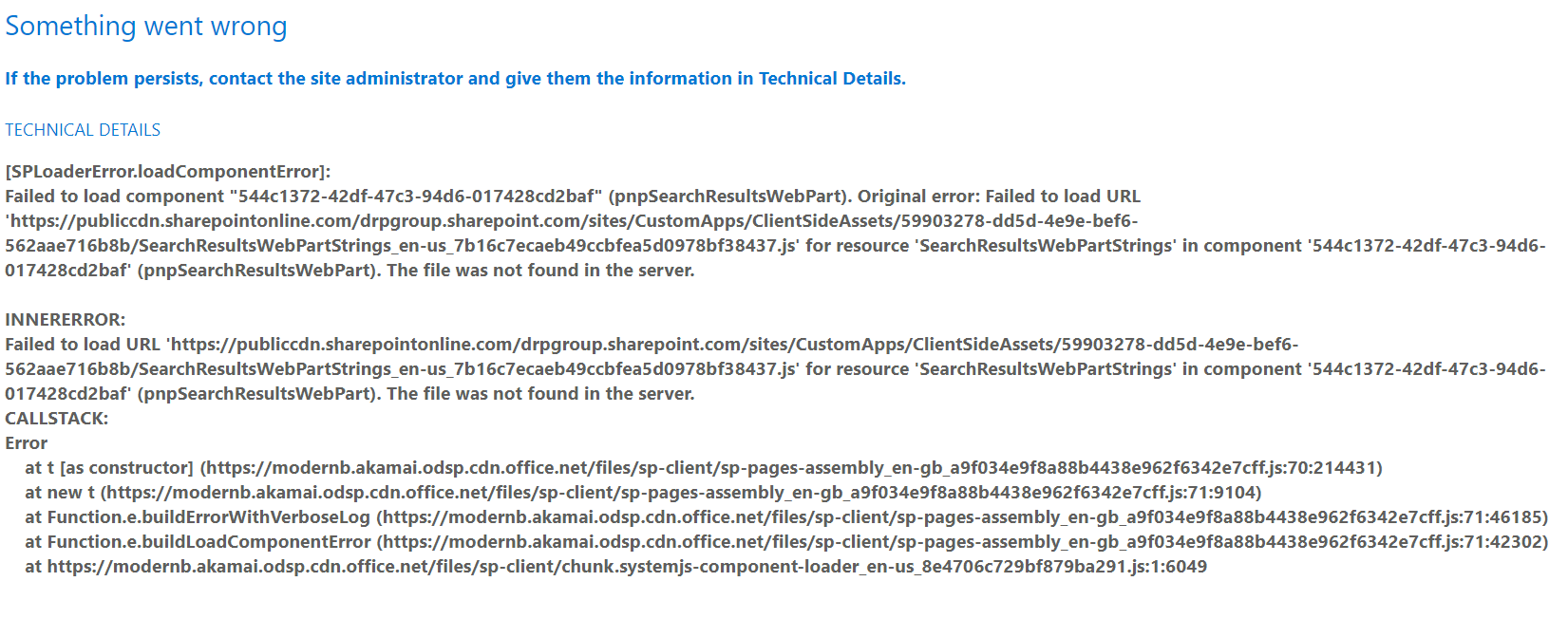 Upgraded to 4.5.3.0 Modern Search no longer works. · Issue #1760 ...