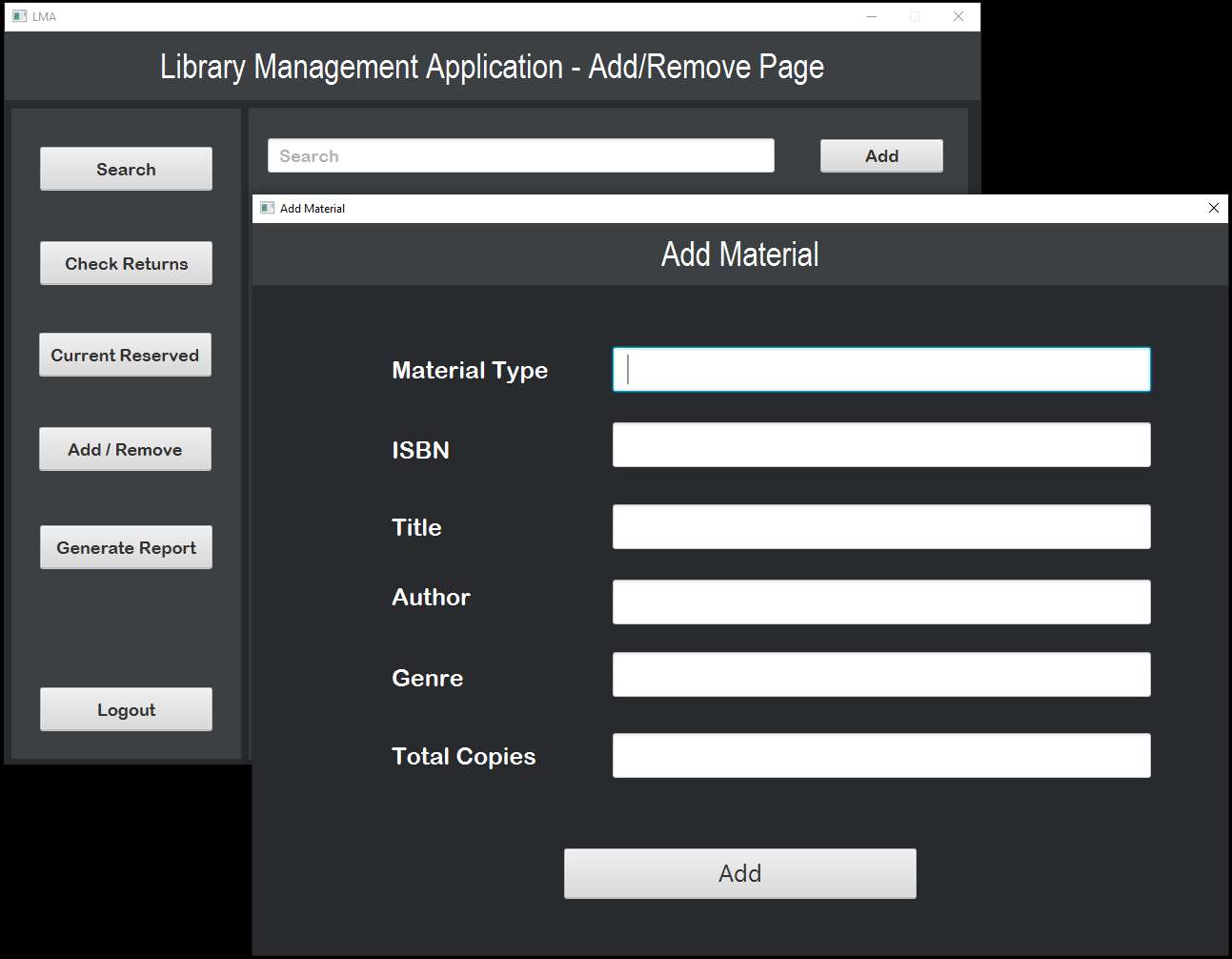 GitHub - OmarAz01/LibraryManagementApp: Javafx windows application that ...