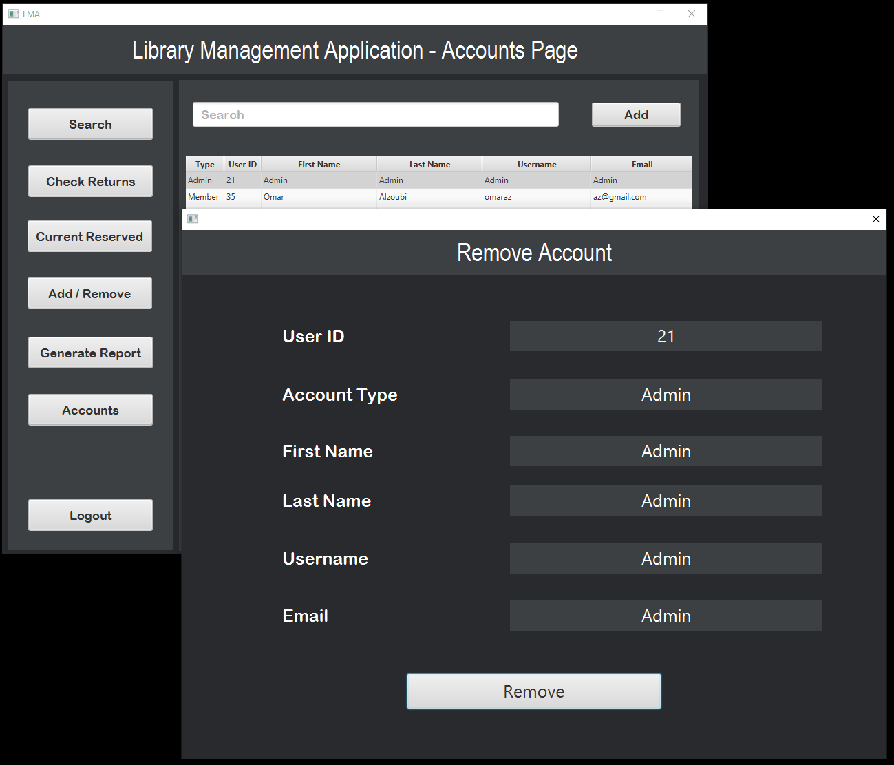 GitHub - OmarAz01/LibraryManagementApp: Javafx windows application that ...