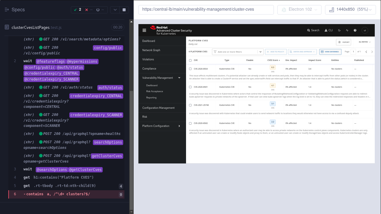prow-clusterCvesListPages