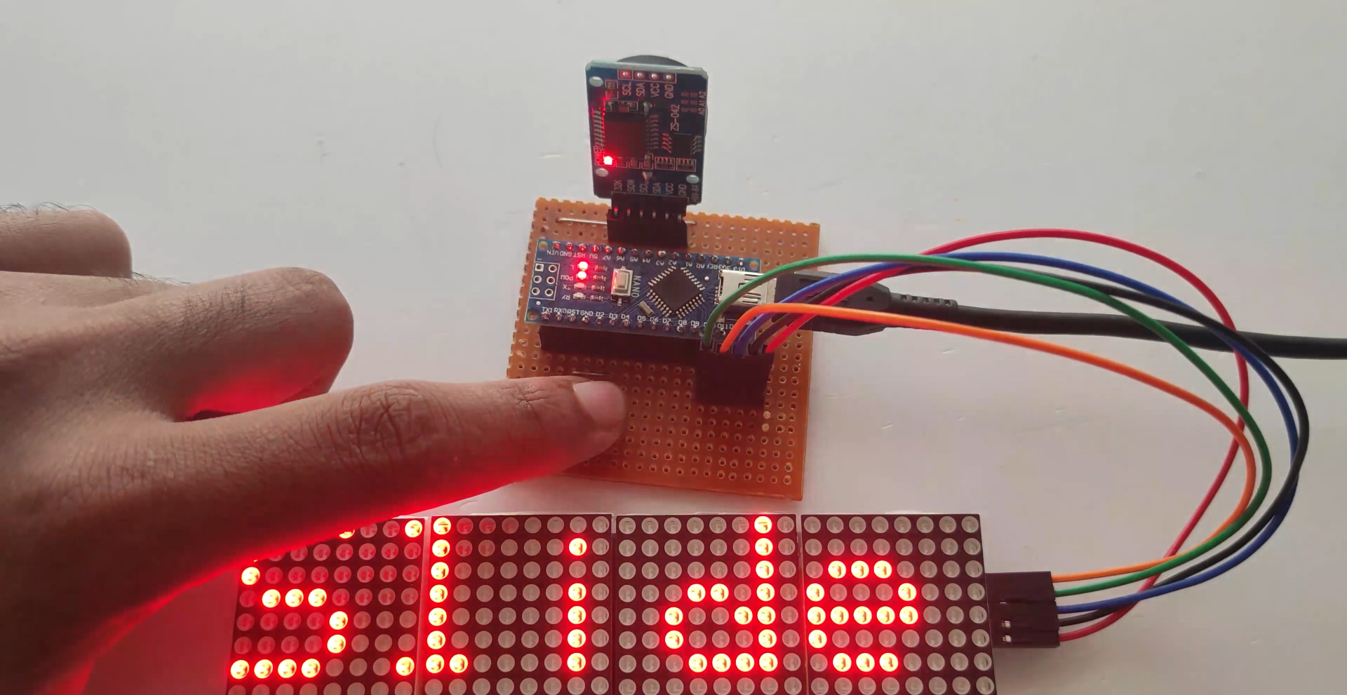 GitHub - hariram810/Simple-Led-Matrix-Clock-With-Physical-Switch