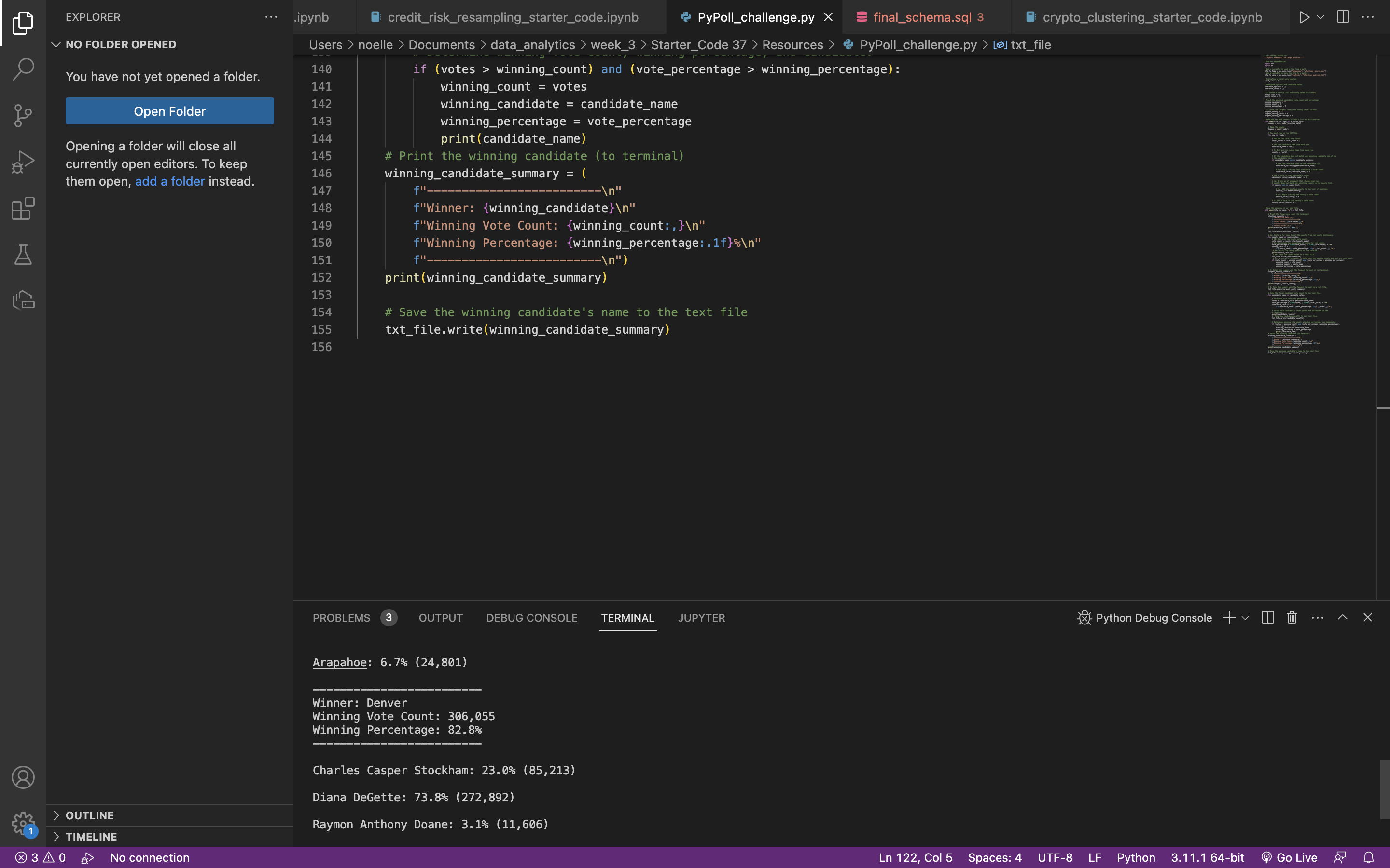 GitHub - NoelleWright/Module-3-Challenge: Data using python terminal