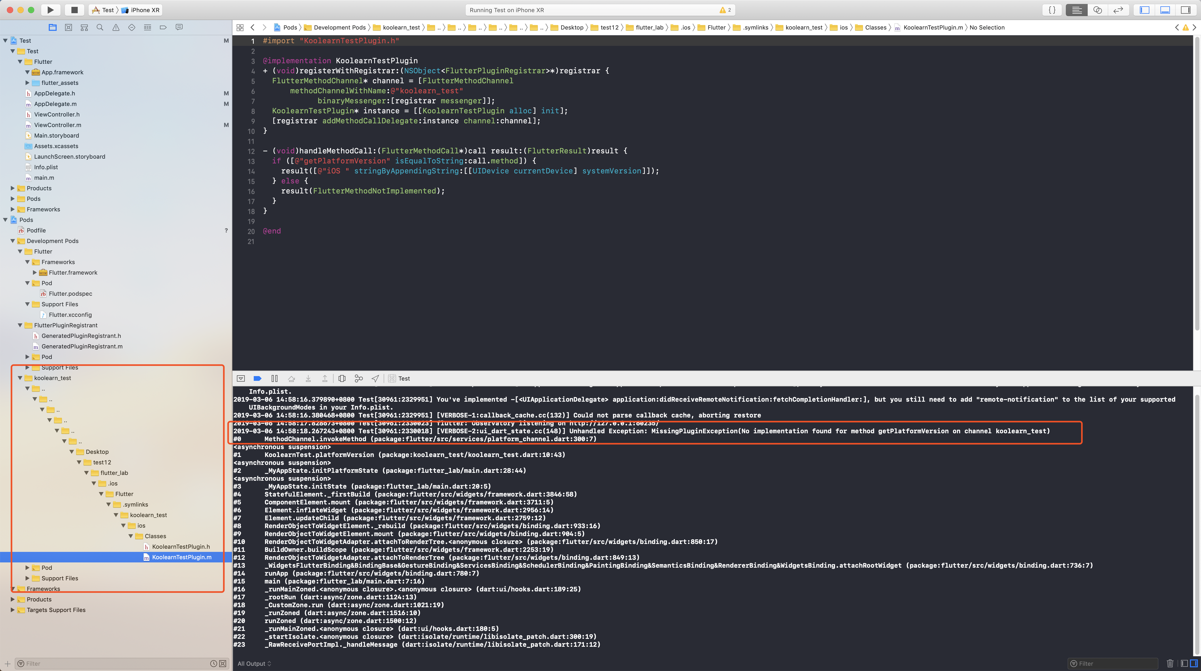 Flutter integration in iOS project, custom plugin error · Issue #28927 ...