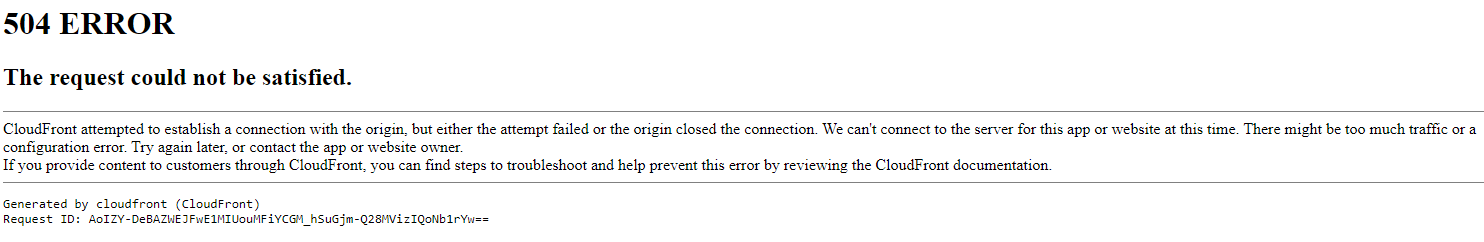 504 error when trying to upload the source code for a new version ...