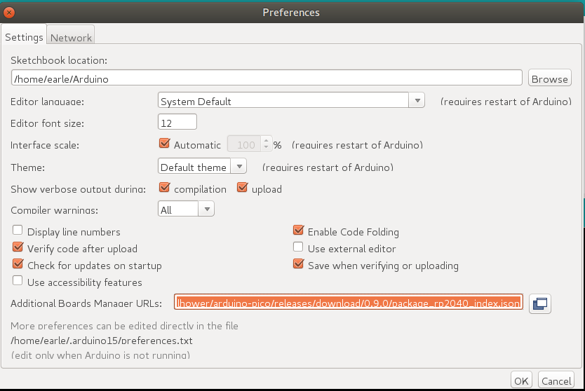 show line numbers in arduino 1.8.5