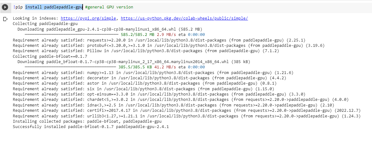 Failed to import PaddleGPU in Colab. · Issue #50224 · PaddlePaddle ...