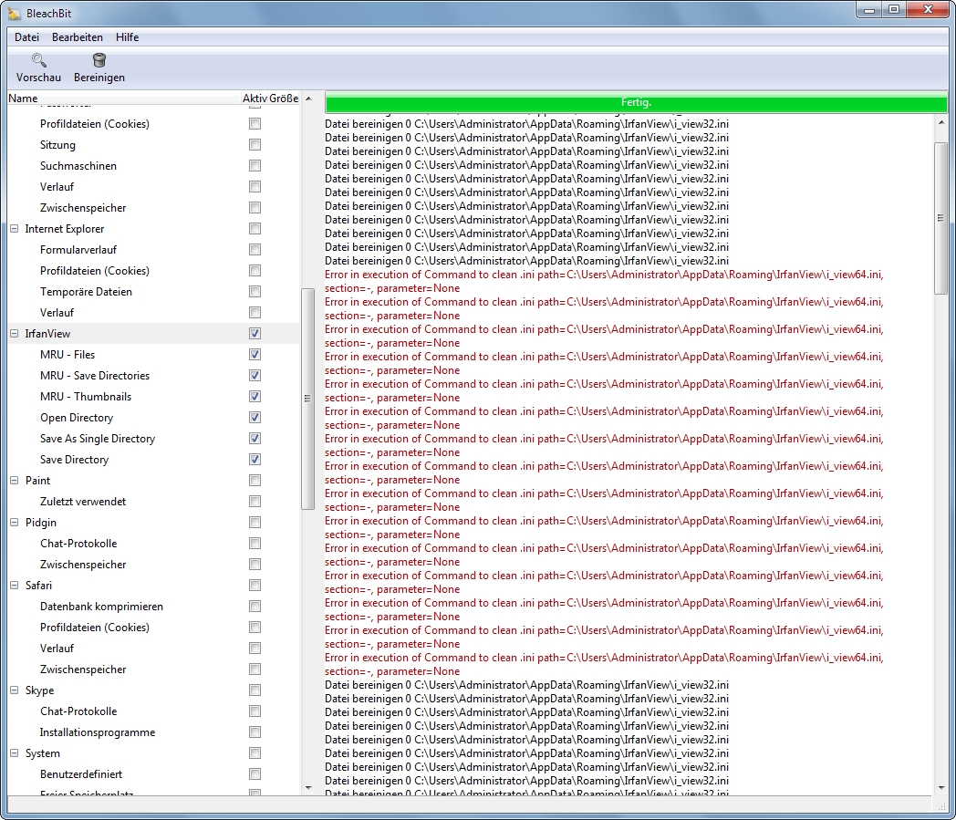 Multiple issues with ini files · Issue #430 · bleachbit/bleachbit · GitHub