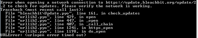 Keep getting time out error by update check in BB2.2 · Issue #525 ...