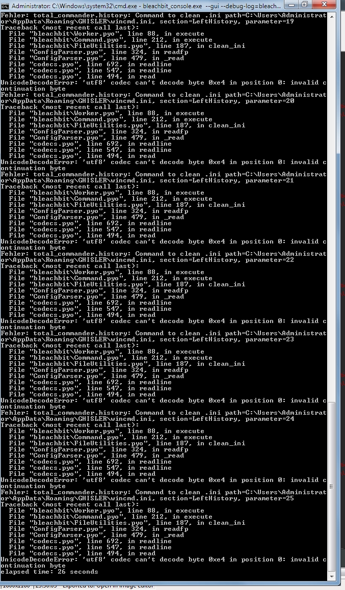 bleachbit 🚀 Certains caractères spéciaux dans les fichiers INI
