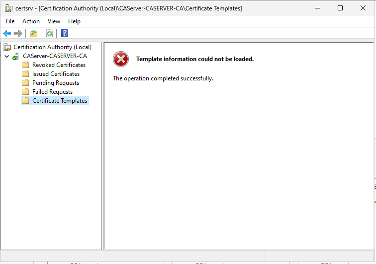 Screenshot of the error message showing that Hyper-V VM Server needs at least one Virtual Network Adapter.