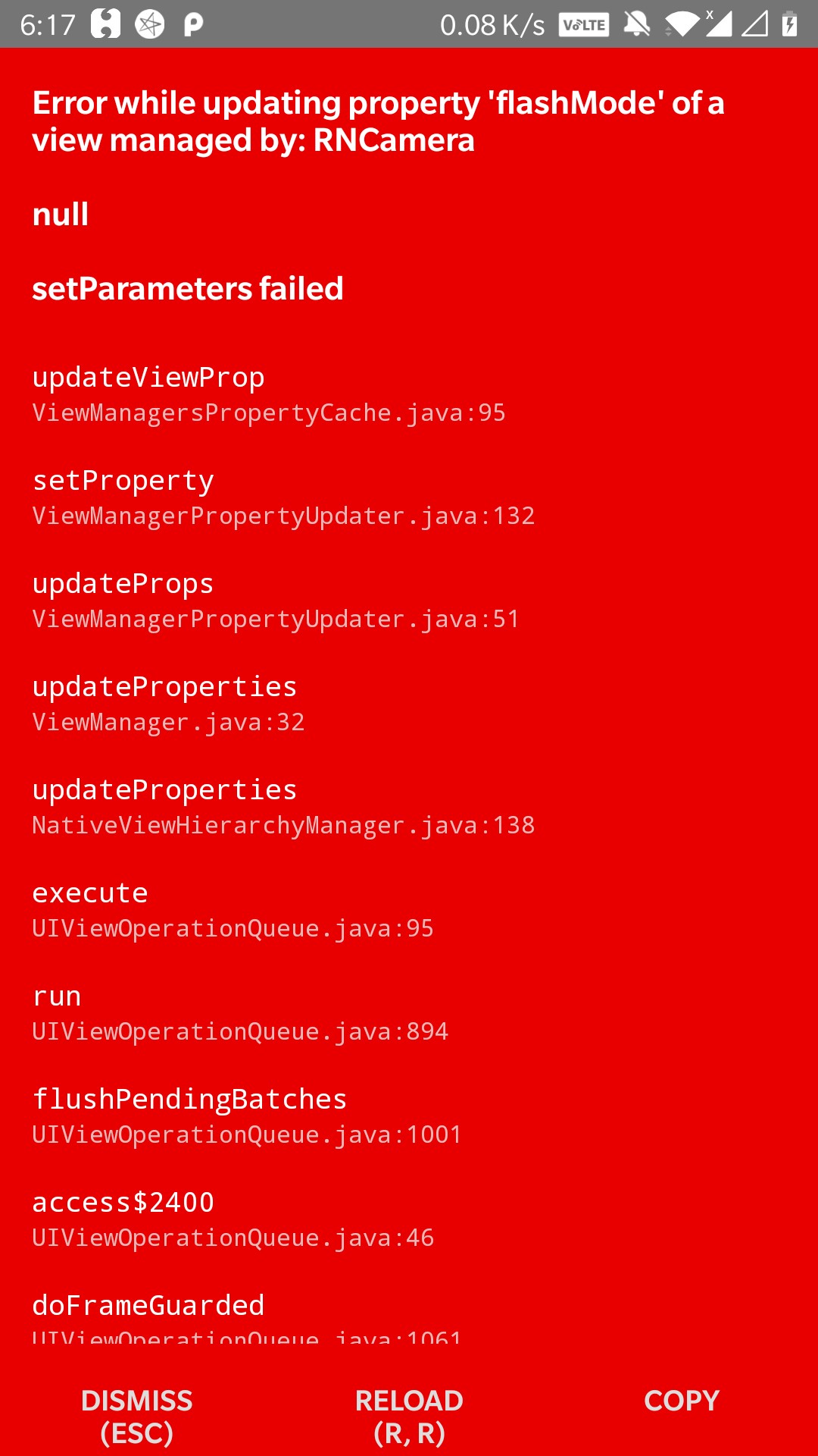 Android app crashed when turn onoff camera flash light. · Issue 2220