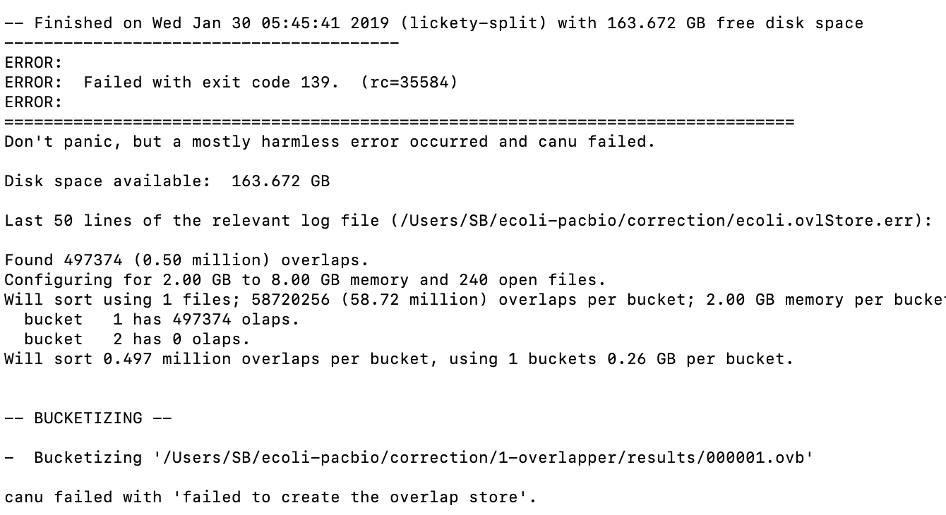 Canu correct command failed · Issue #1224 · marbl/canu · GitHub