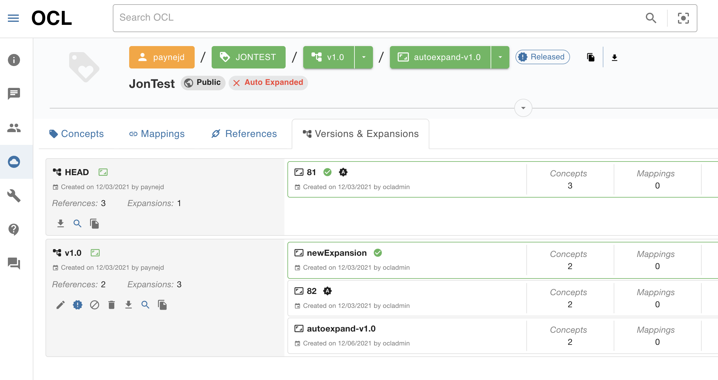 Tweaks to collection version and expansion dropdown menus (in