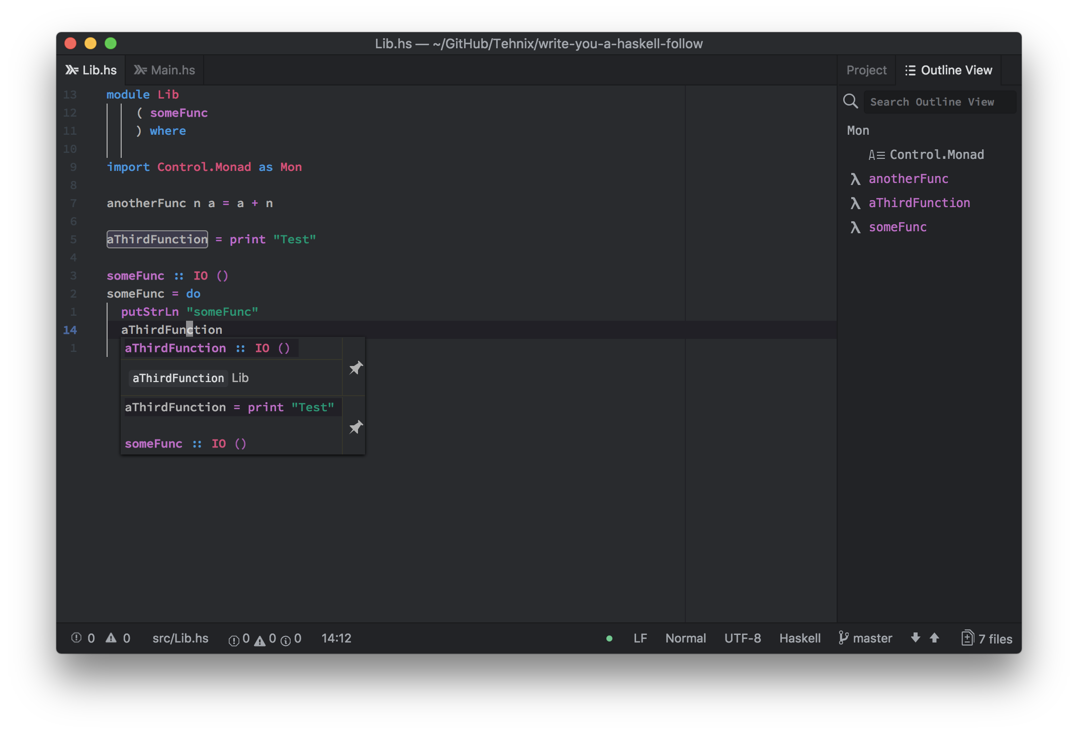 atom haskell ide backend