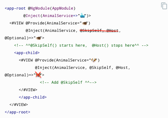 Mistake in [Hierarchical Injection] "@Host and viewProviders" section's ...