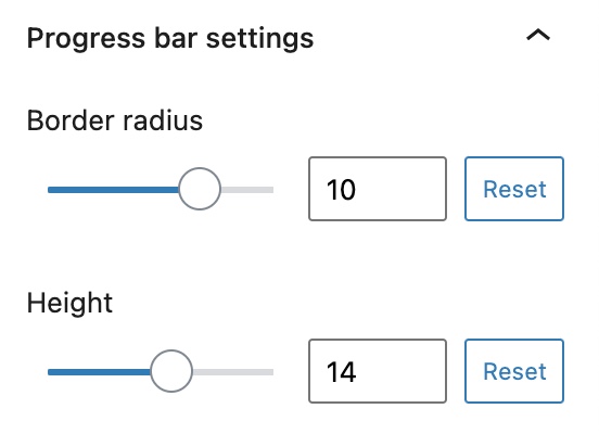 Border radius and border height settings should be consistent across ...