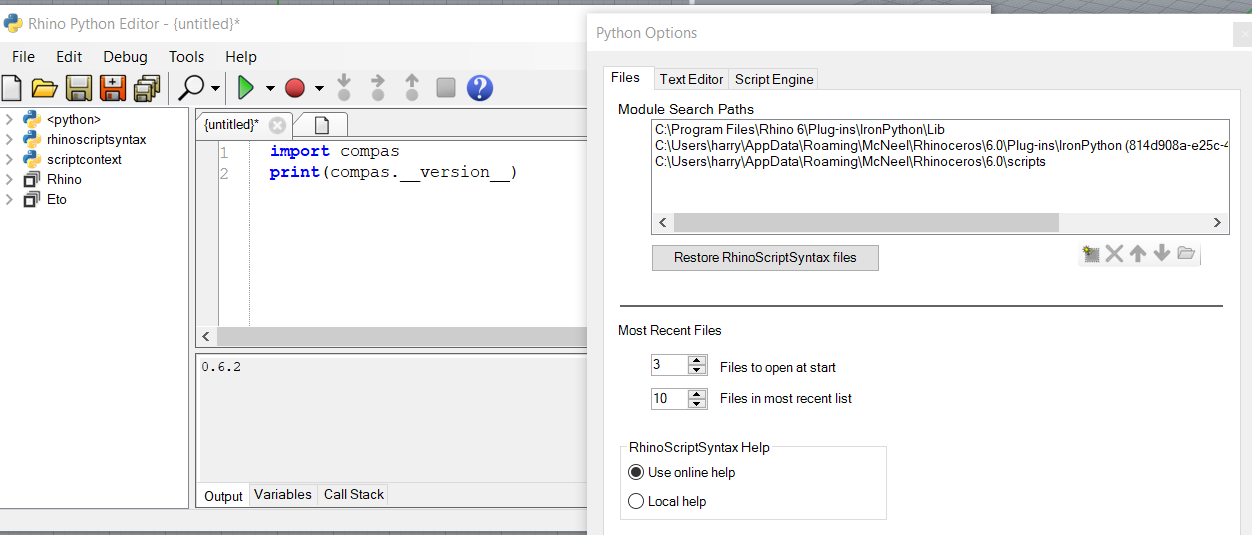 import compas error in Rhino under nonadmin Windows