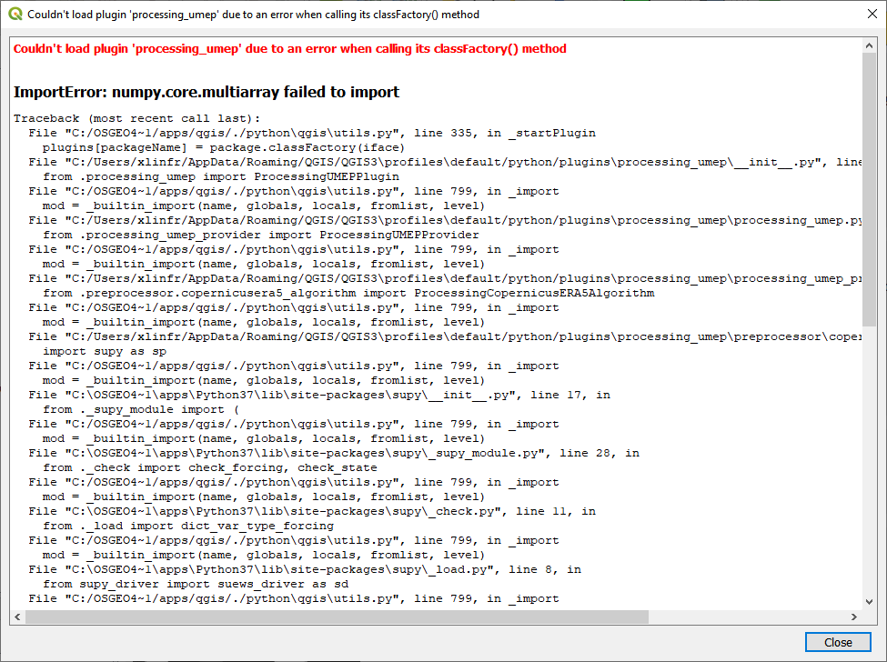 conflict in numpy versions · Issue #271 · UMEP-dev/UMEP · GitHub