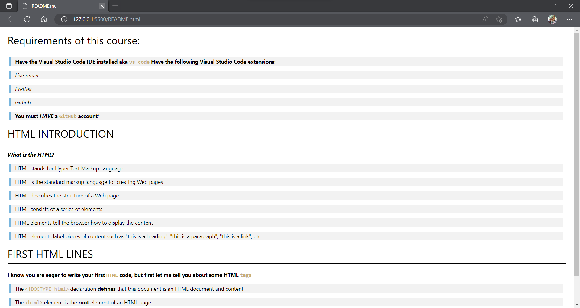 Github Online Course Info Week2 Notes