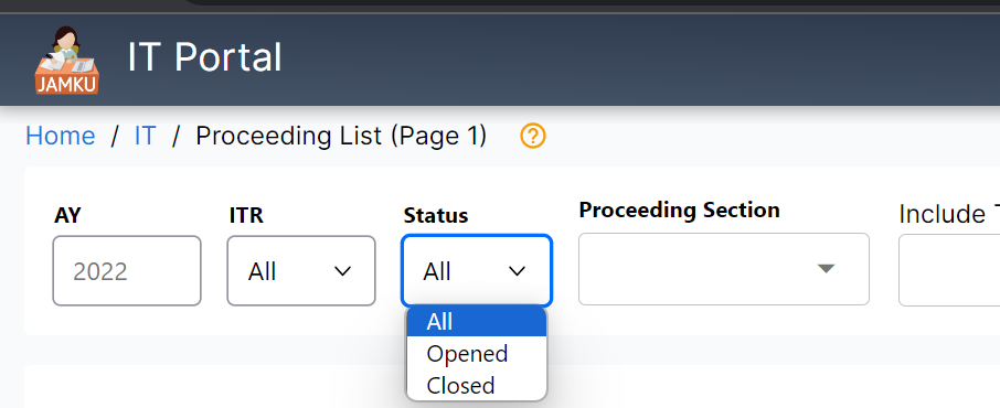 IT: Bug in Filtering of Open and Closed Proceeding · Issue #288 ...