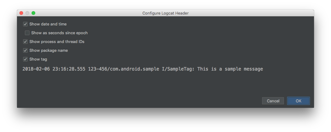 configure logcat header 2018-06-09 18-47-00