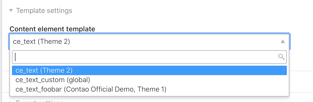 Improve the template select menu · Issue #1758 · contao/contao · GitHub