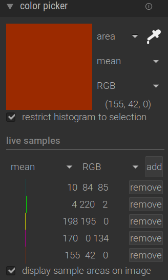 Color picker samples are not square · Issue #2687 · darktable-org ...