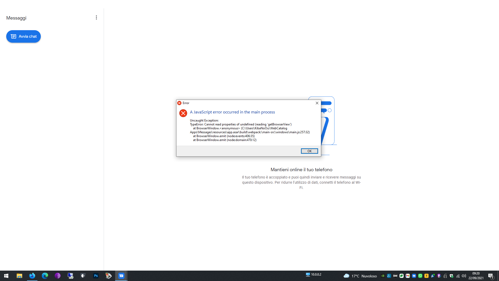 bug: No Window Control Buttons and Javascript Error · Issue #1518 ...
