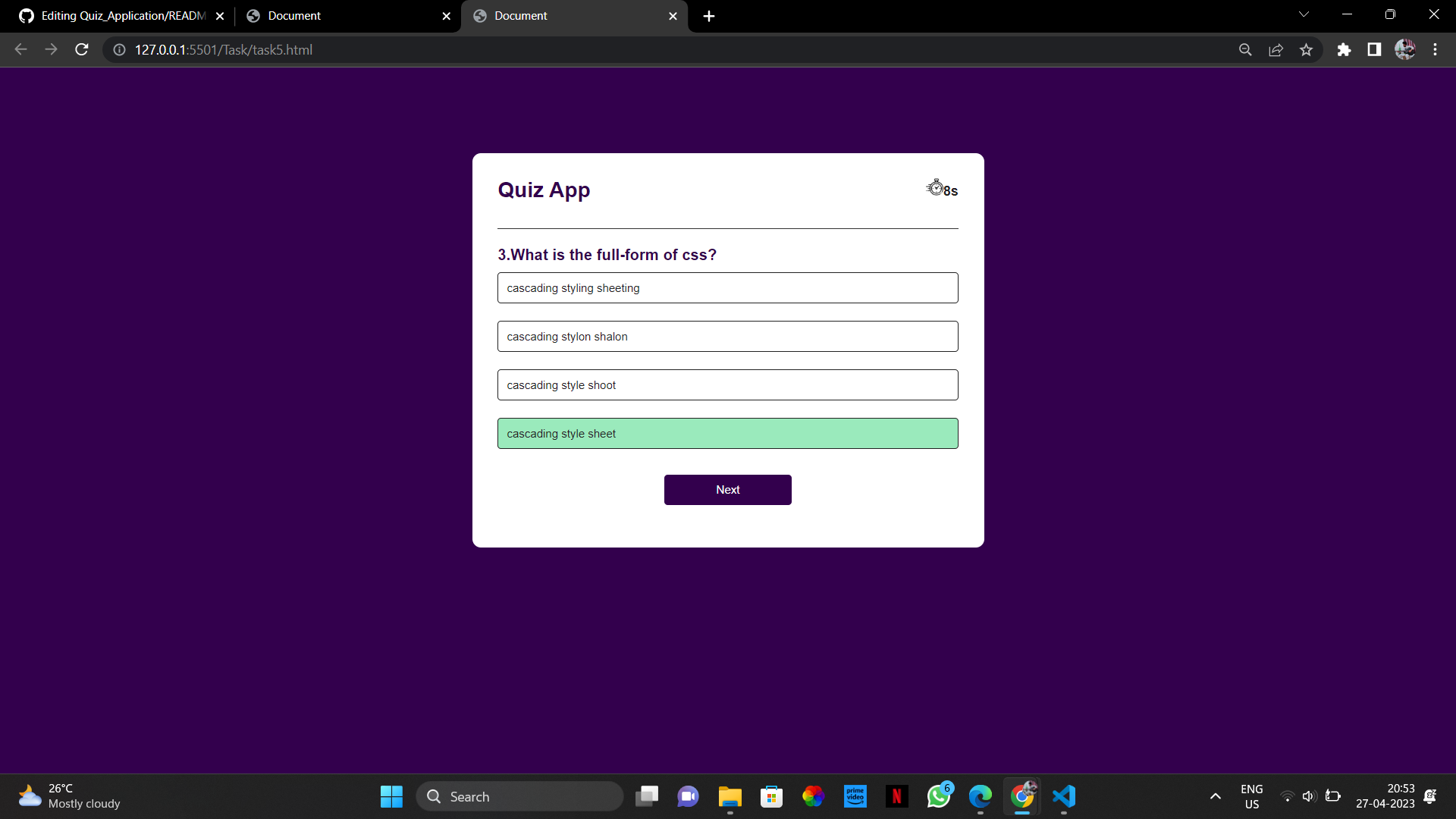 GitHub - TRitik43160/Quiz_Application