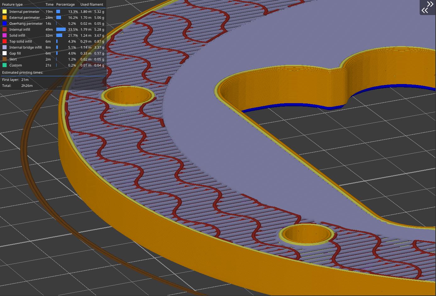 `internal bridge infill` above infill pattern printing onto empty space ...