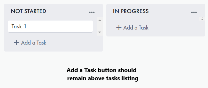 Kanban - Add a Task button should remain above listing · Issue #172 ...