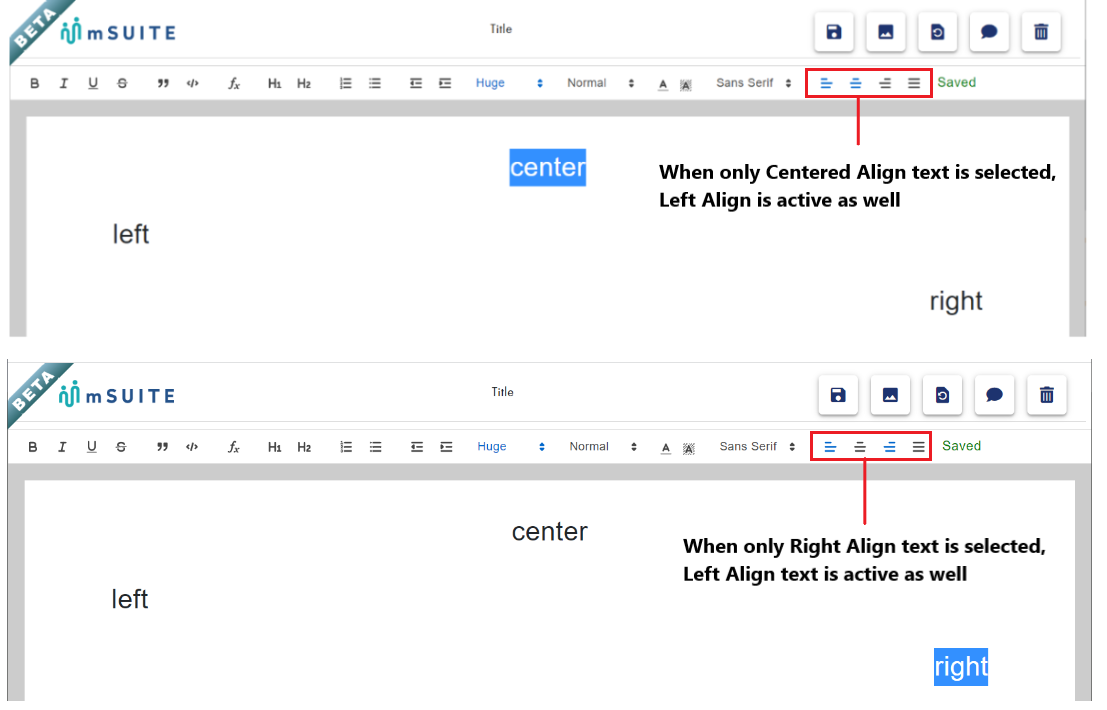 Notepad map Alignment button should be active dependent upon selected