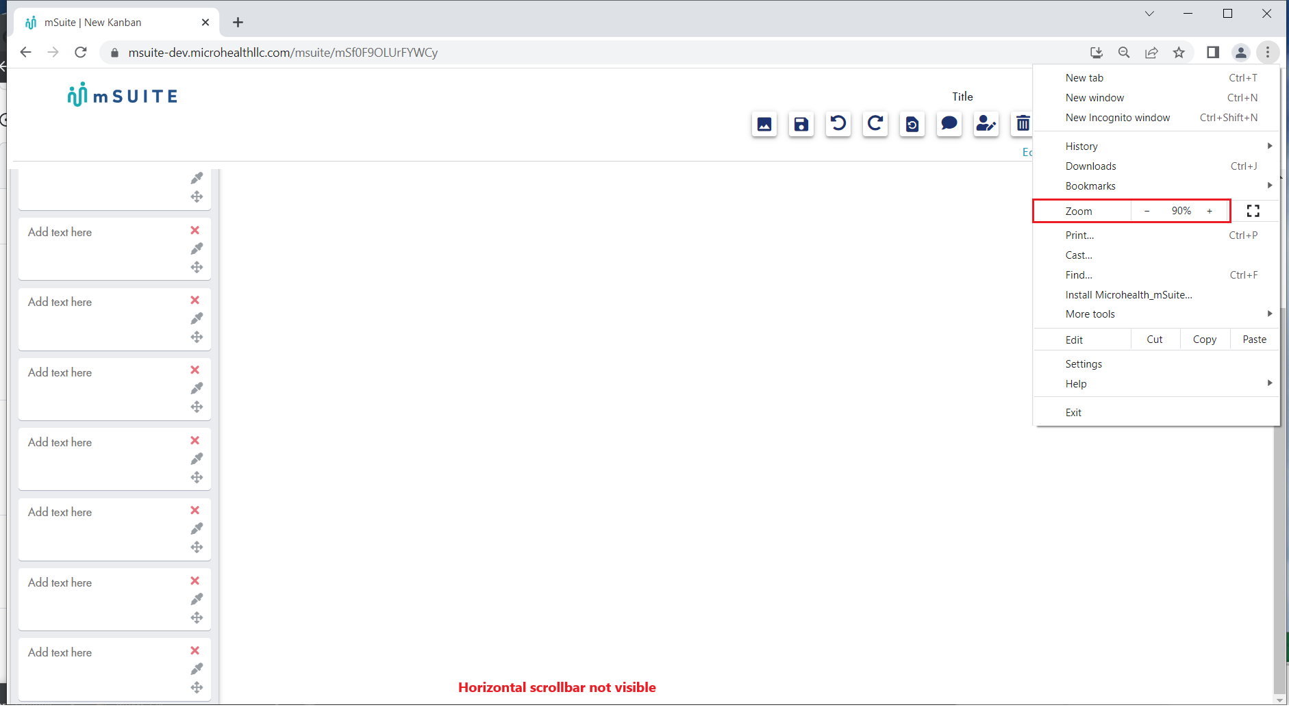 *hot scroll bars are missing from kanban · Issue 1140 · MicroHealthLLC