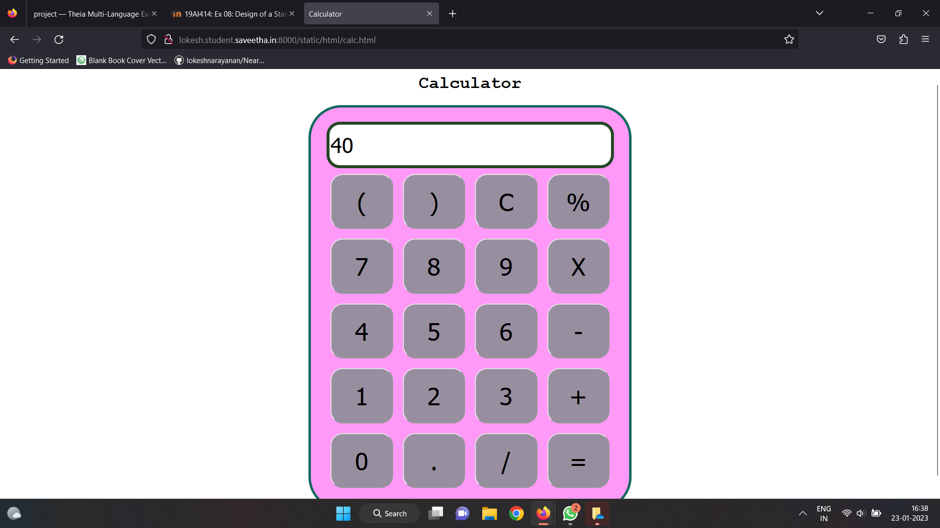 GitHub - lokeshnarayanan/calc